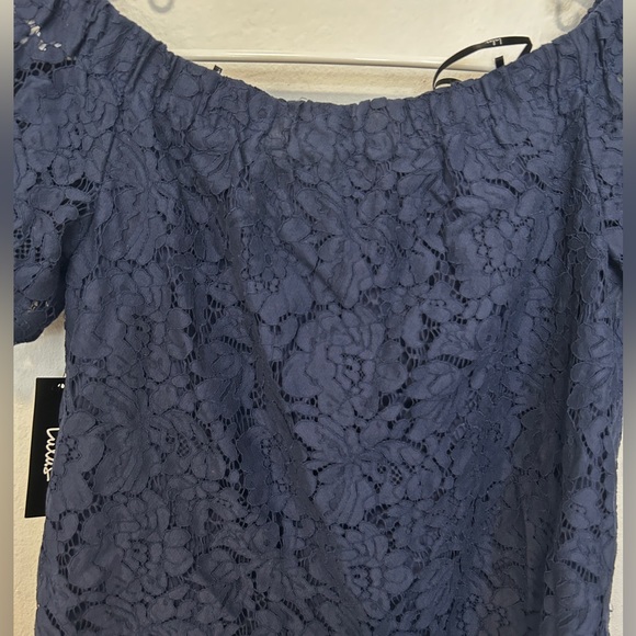 Blue off the shoulder lace top Lulu’s new with tags! - Picture 5 of 6